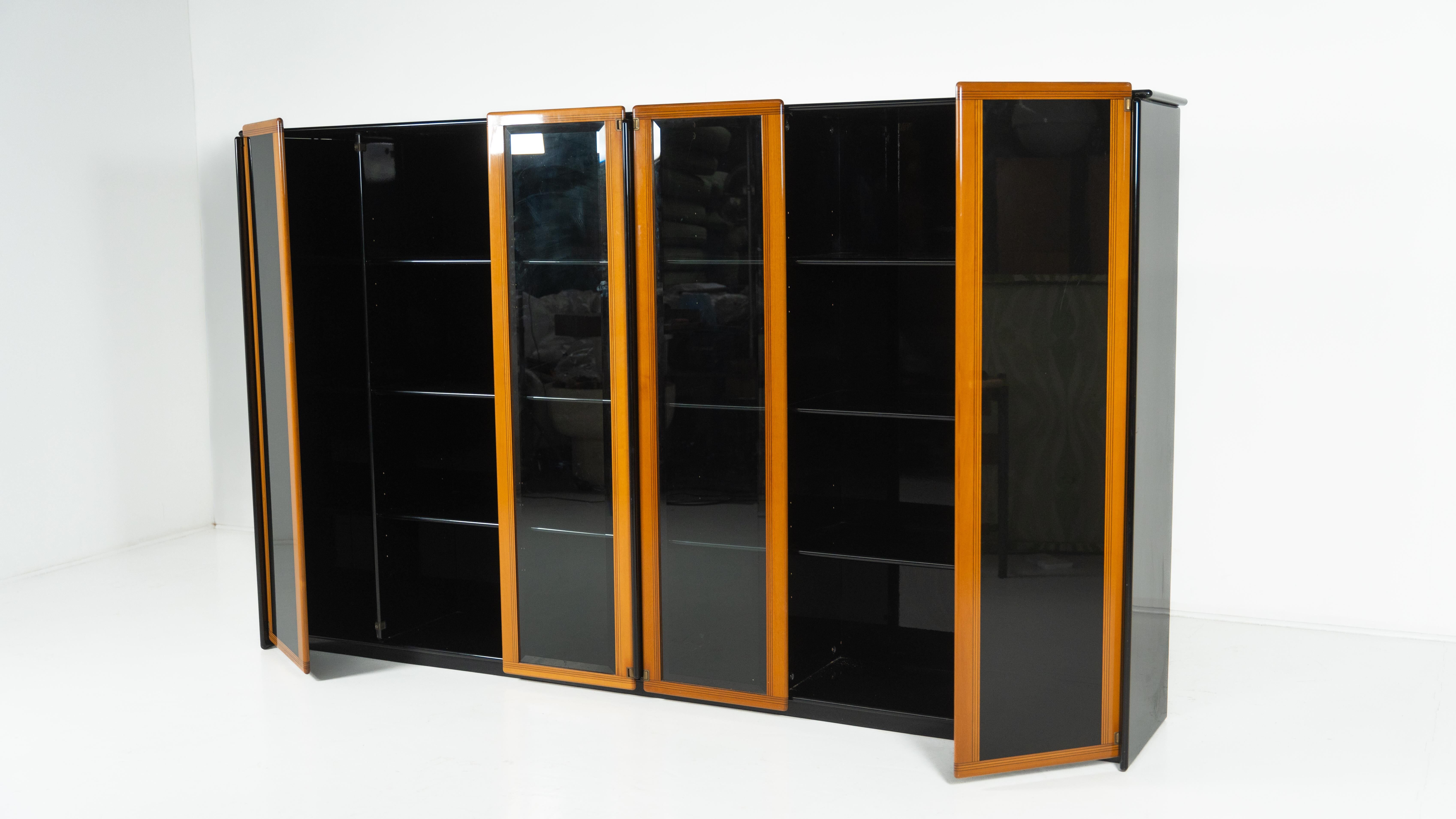 Library/Display Cabinet Artona modern mid-century by Afra and Tobia Scarpa, Maxalto