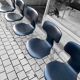 Set of 6 Hammer chairs in black leather, by Arne Jacobsen for Frits Hansen