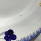 3 Flat plates Digoin Mary Lou blue rim