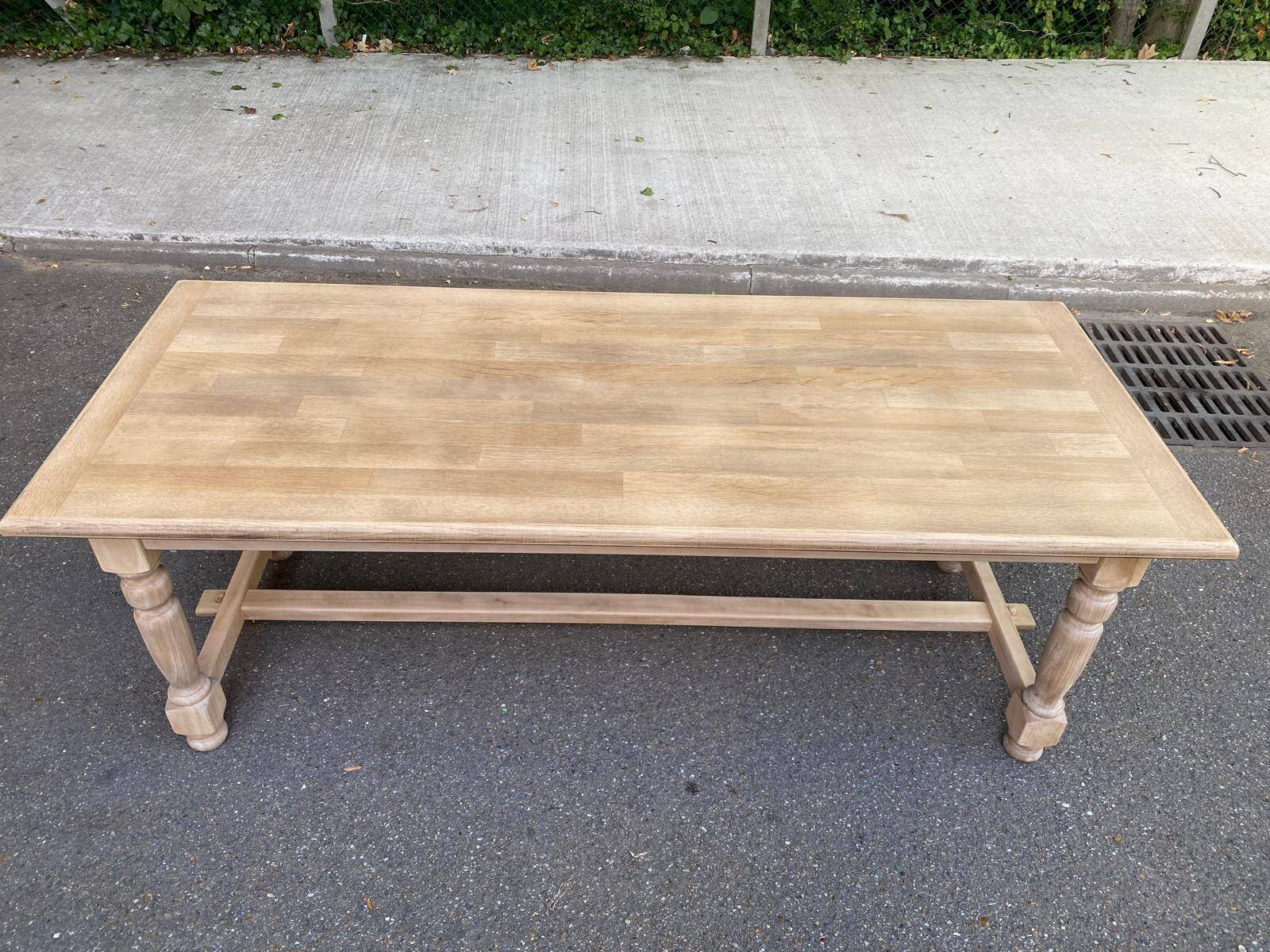 Renovated 210cm farmhouse dining table from the 20th century