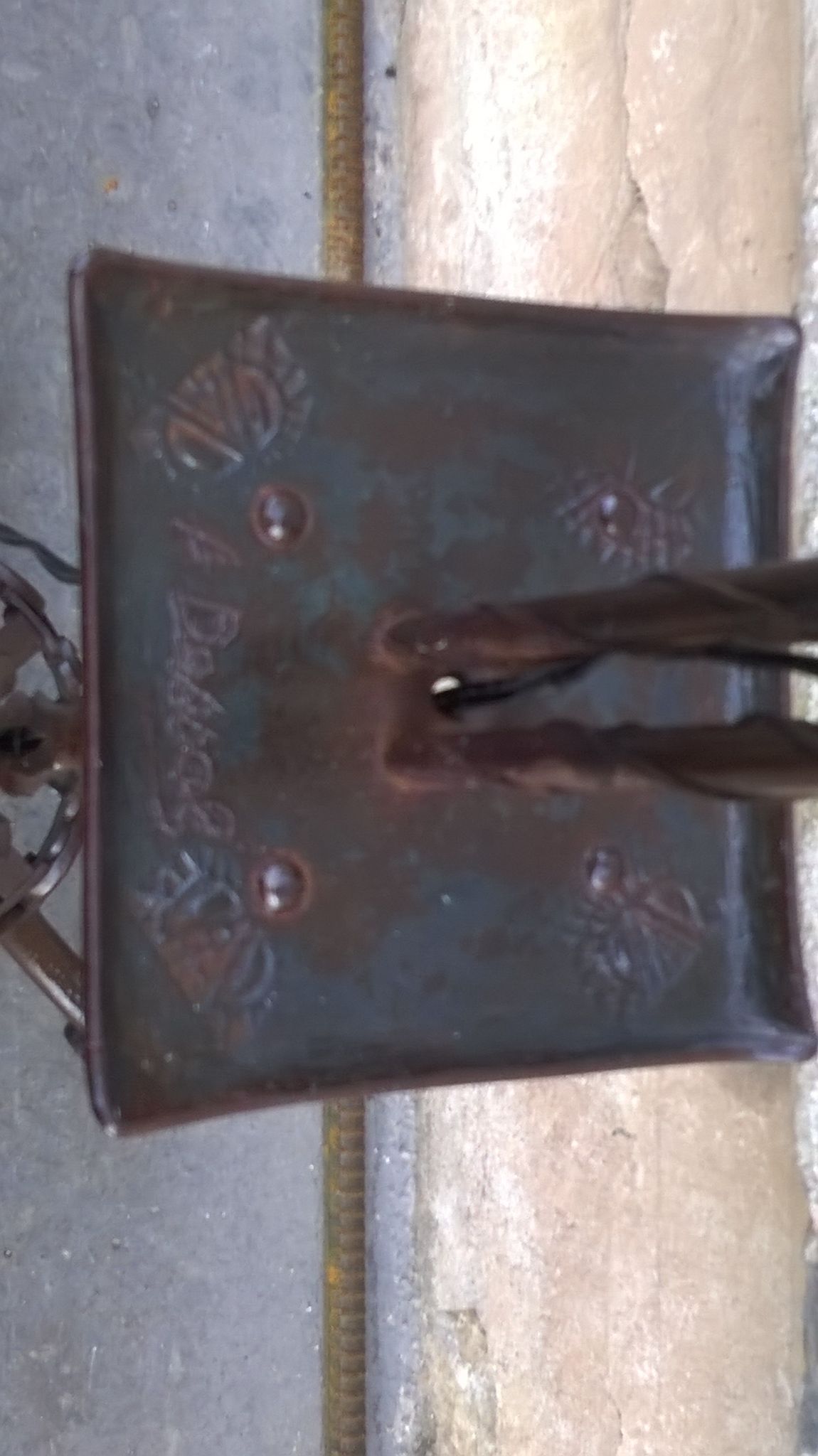 Wrought iron lamppost