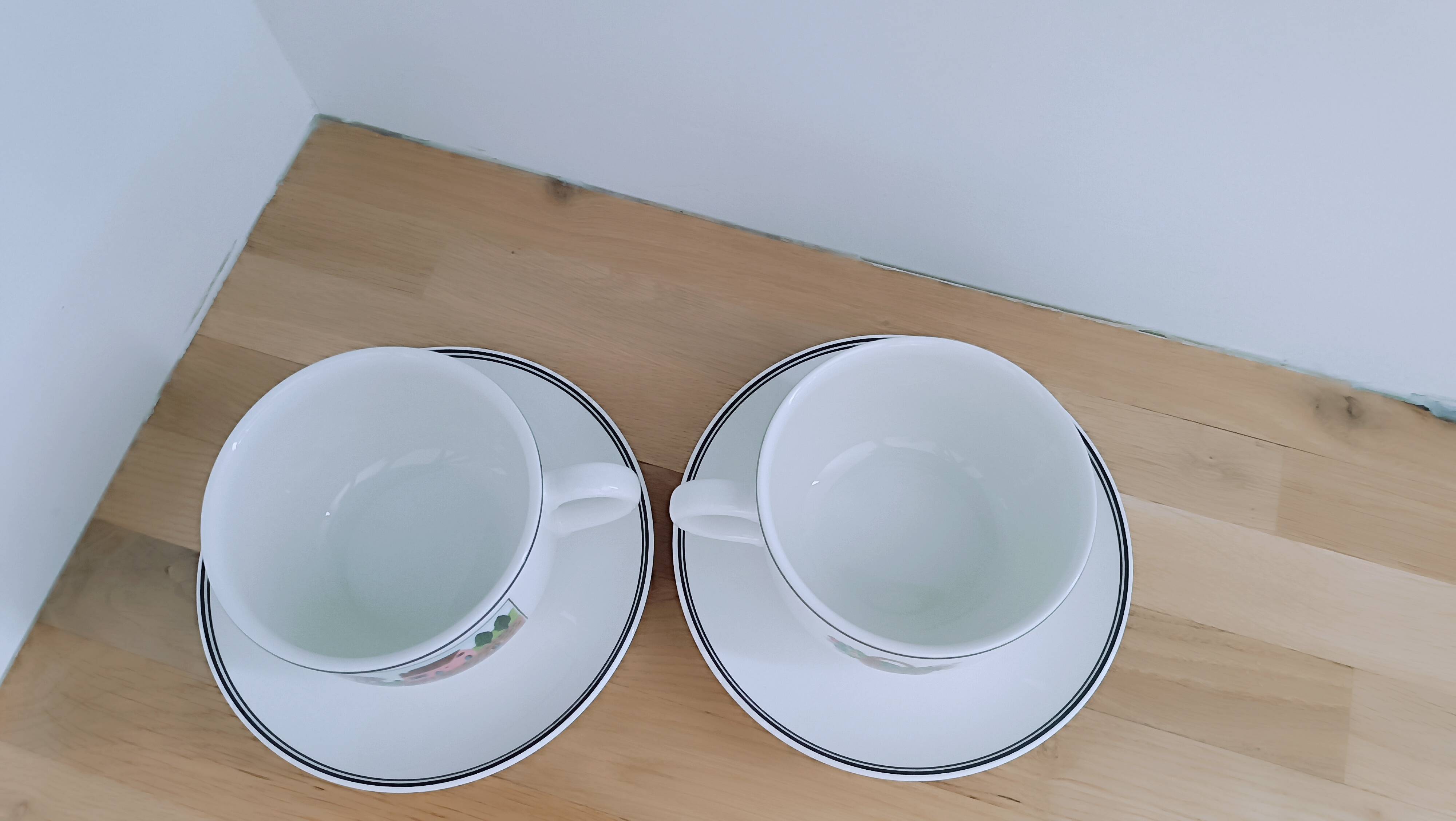 Cappuccino cups and saucers