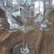 Lot de 11 verres à vin blanc ancien en verre ciselé