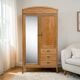 Parisian hotel wardrobe in solid raw oak, 1920.
