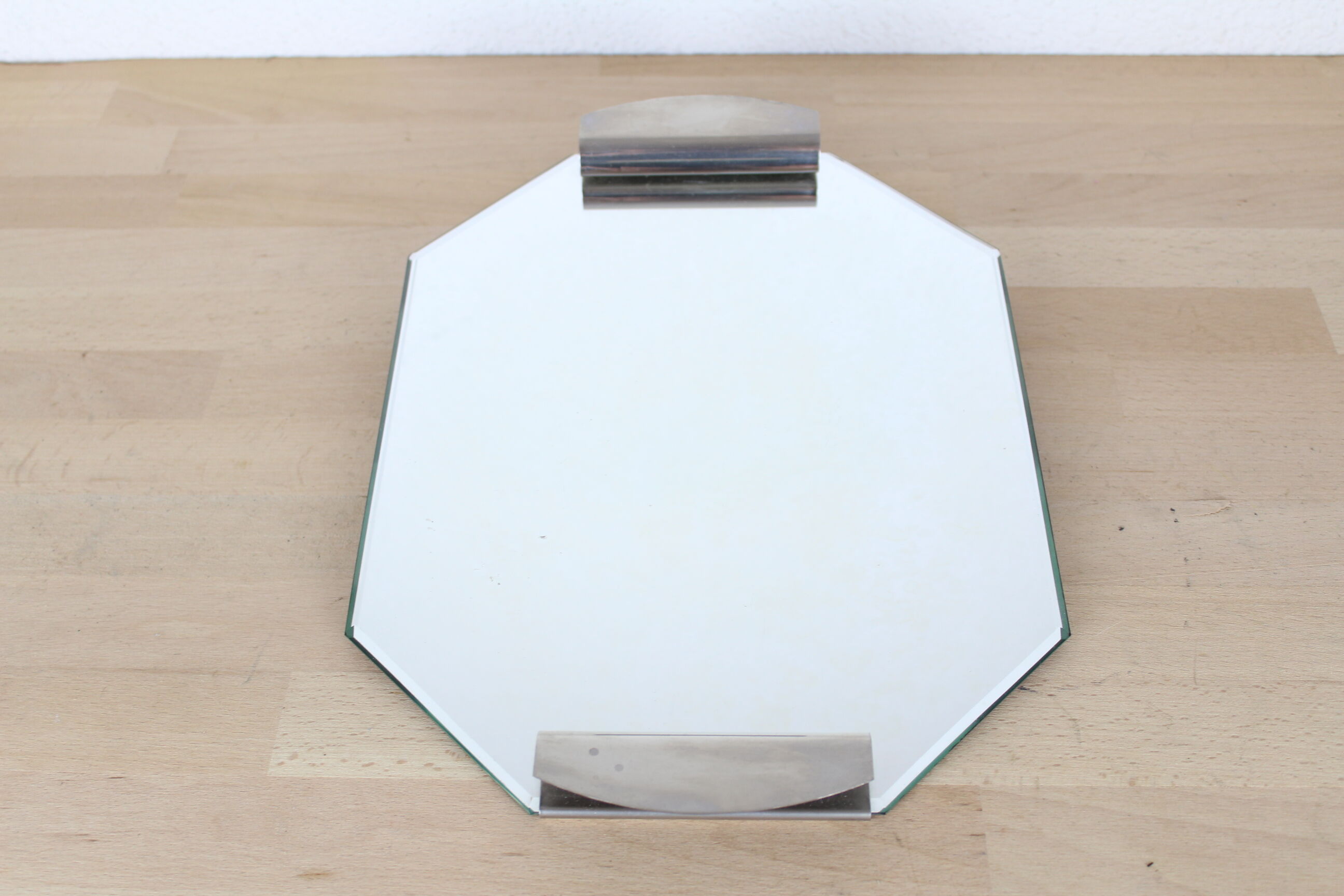 Mirror tray, bevelled glass, 70's