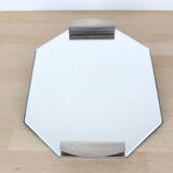 Mirror tray, bevelled glass, 70's
