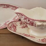 Ravier set, Gien ceramic saucière