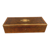 Blackened wooden glove box Napoleon III marquetry Boulle XIX century