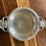 Lot of two vintage aluminum cast iron dishes