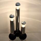 Minimalistic Chrome Targetti Sankey Table light, Italy 1970s