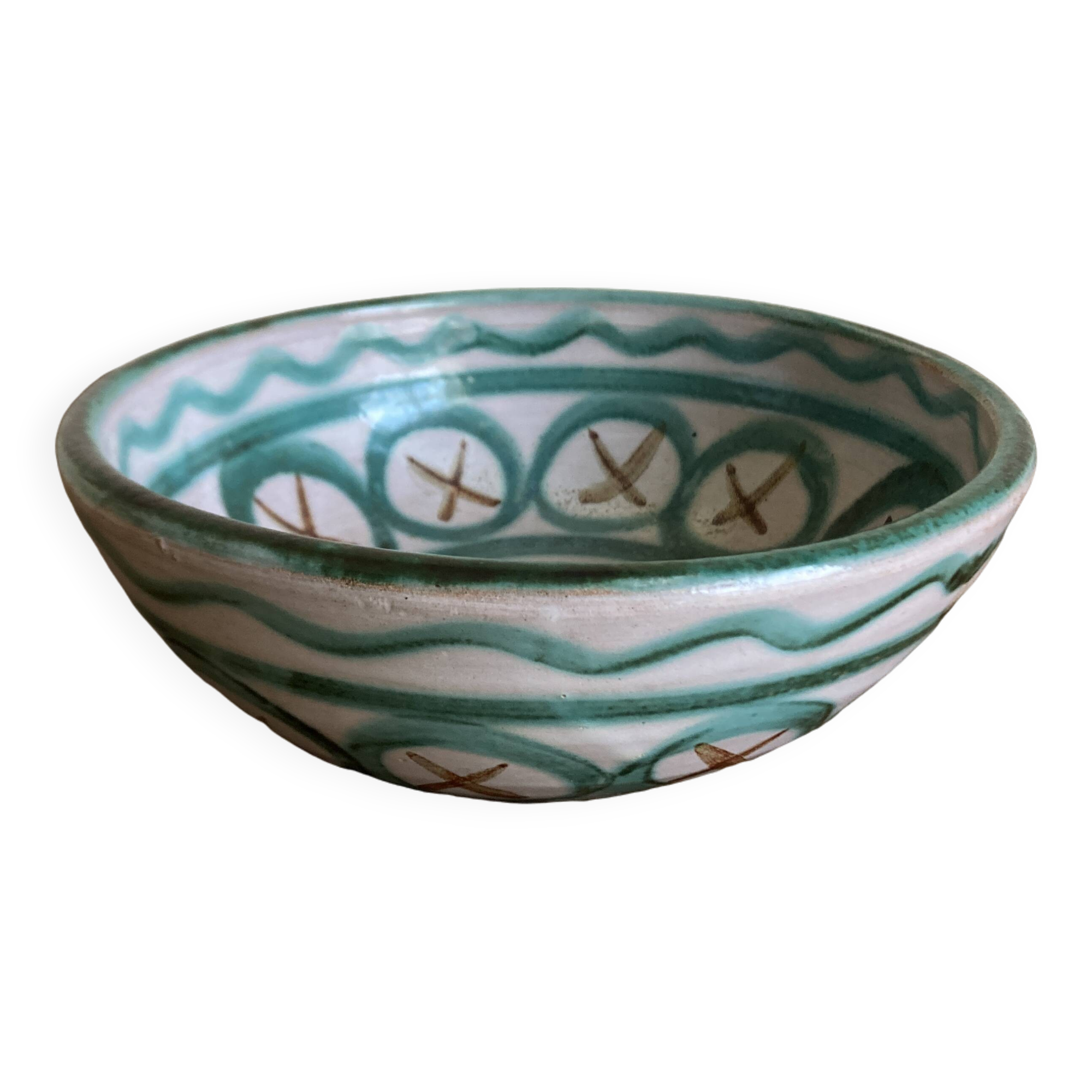 Robert Picault 1960 Vallauris salad bowl signed in full