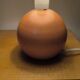 Vintage walnut wood ball lamp