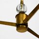 Heavy Mid Century ceiling lamp with three glass shades by Rupert Nikoll