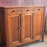 Grand buffet parisien époque 1900 en chêne