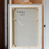 Original abstract terracotta painting, R13