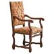 Sheep Bone Armchair in solid wood and 19th-century upholstery