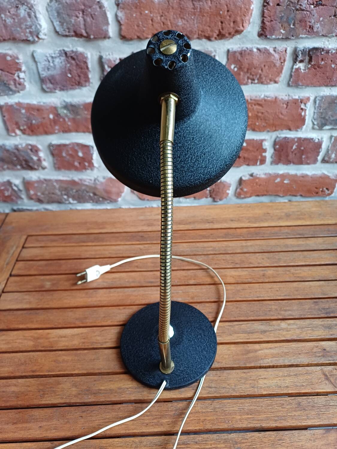 Aluminor black desk lamp 60's