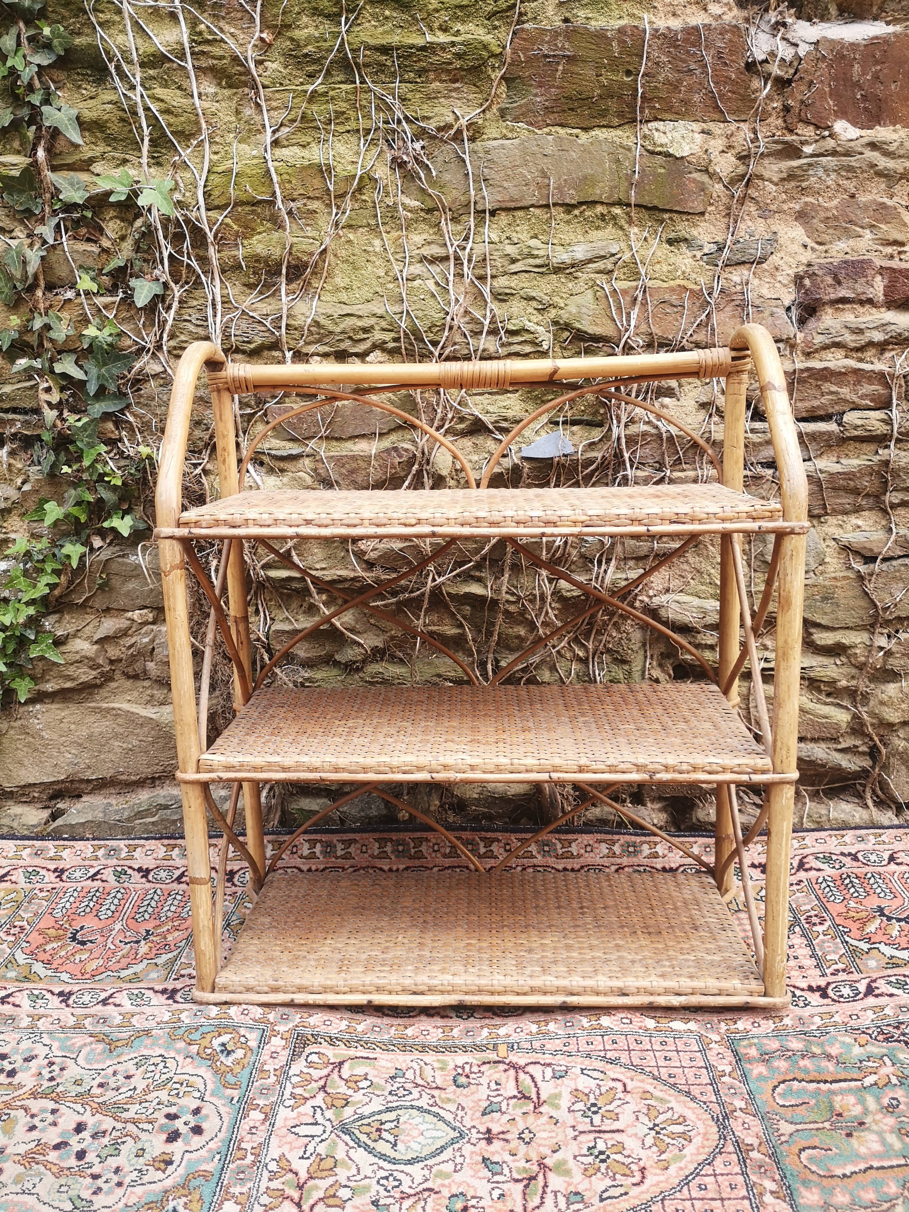 Rattan shelf