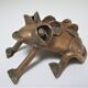 Sculptural frog brass vintage African art