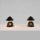 Brown Bakelite Lamps by Bauhaus for ESC Zukov 1930s