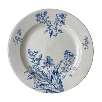 Assiette Boch Frères Keramis Pétunia