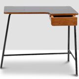 Jacques Hitier for MBO, Desk in oak and black metal, year 1951