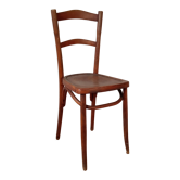 Chaise de bistrot art-nouveau en bois courbé
