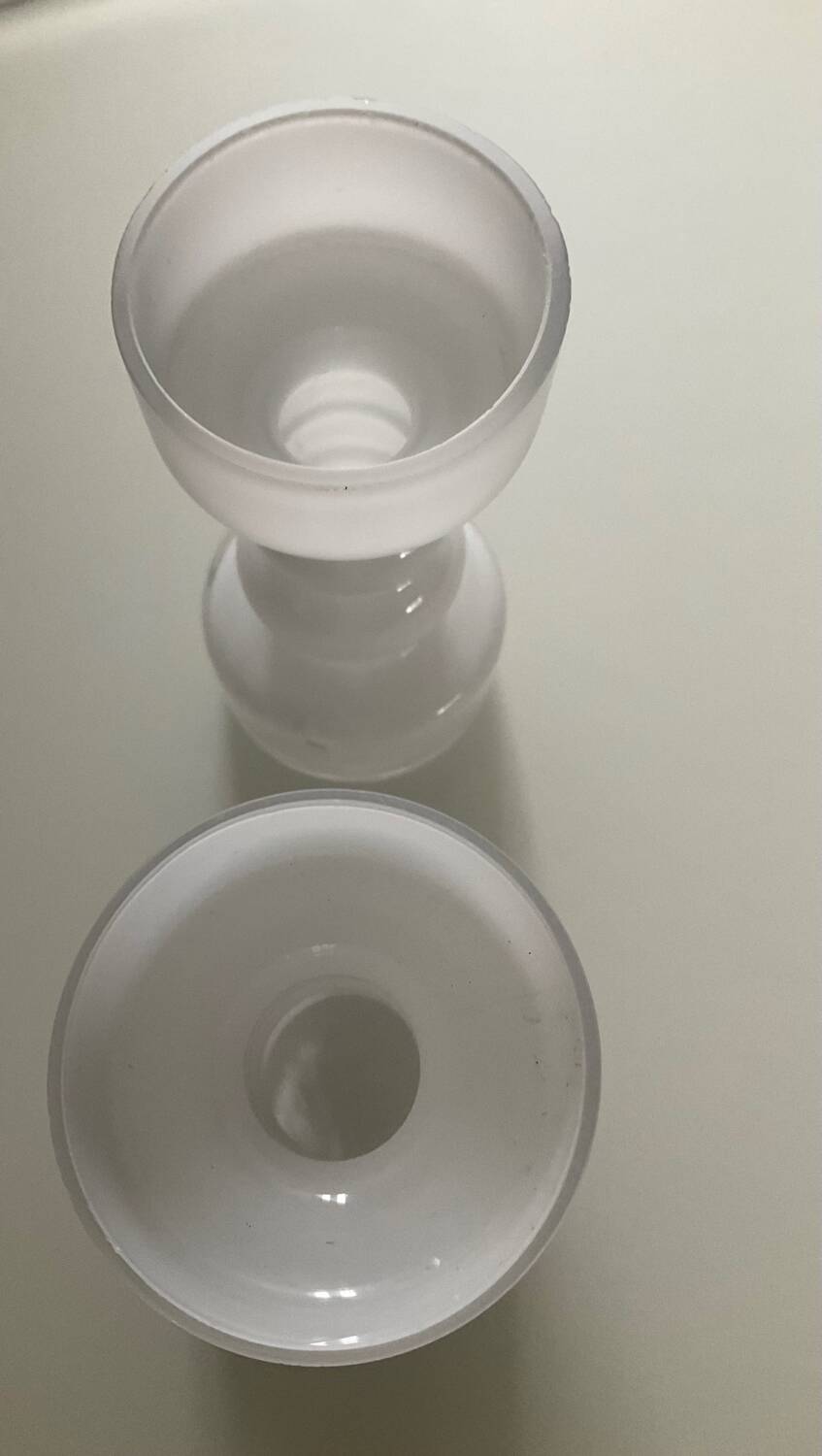 Paire de vases vintage en opaline