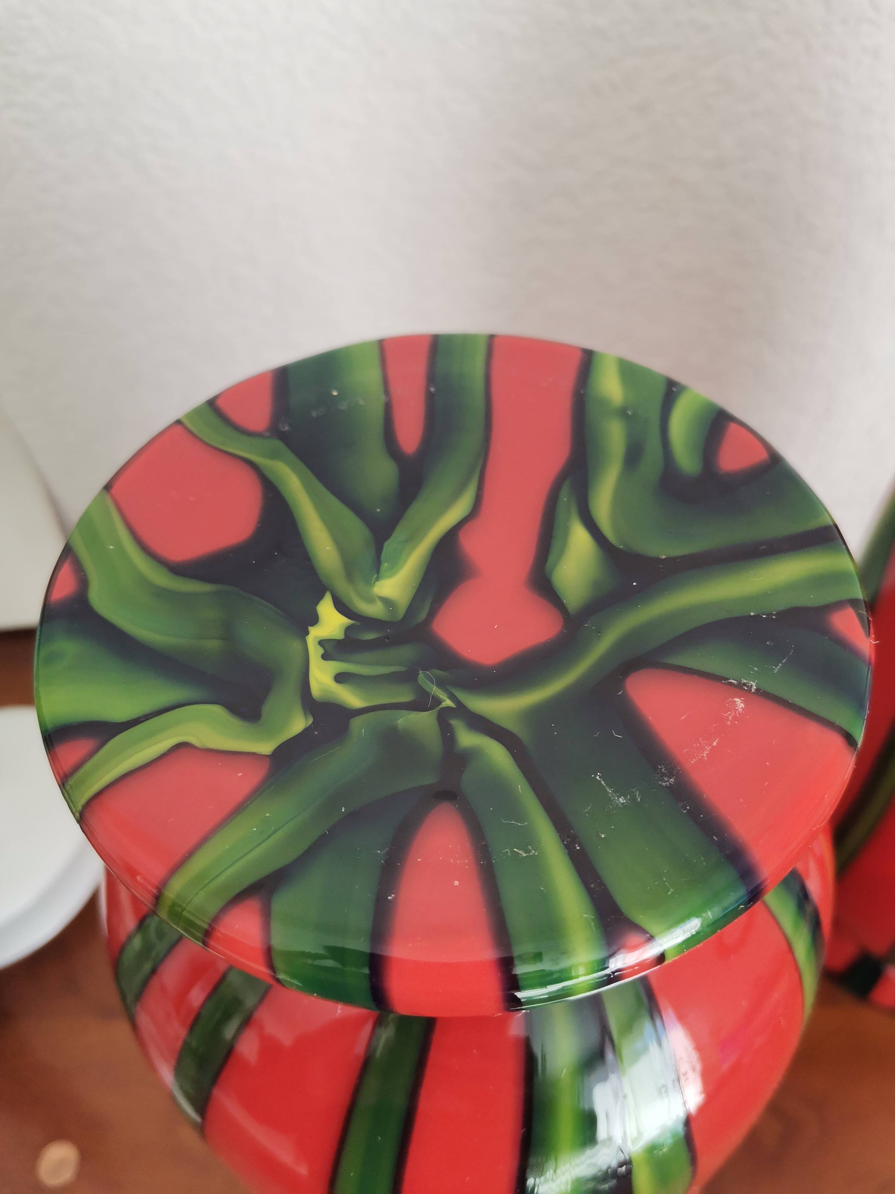 Bohemian vase pair "Bambus"