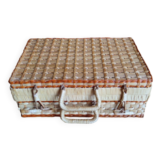 Wicker suitcase