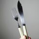 Rodgers Sheffield silver-plated fish service with ivorine vintage.