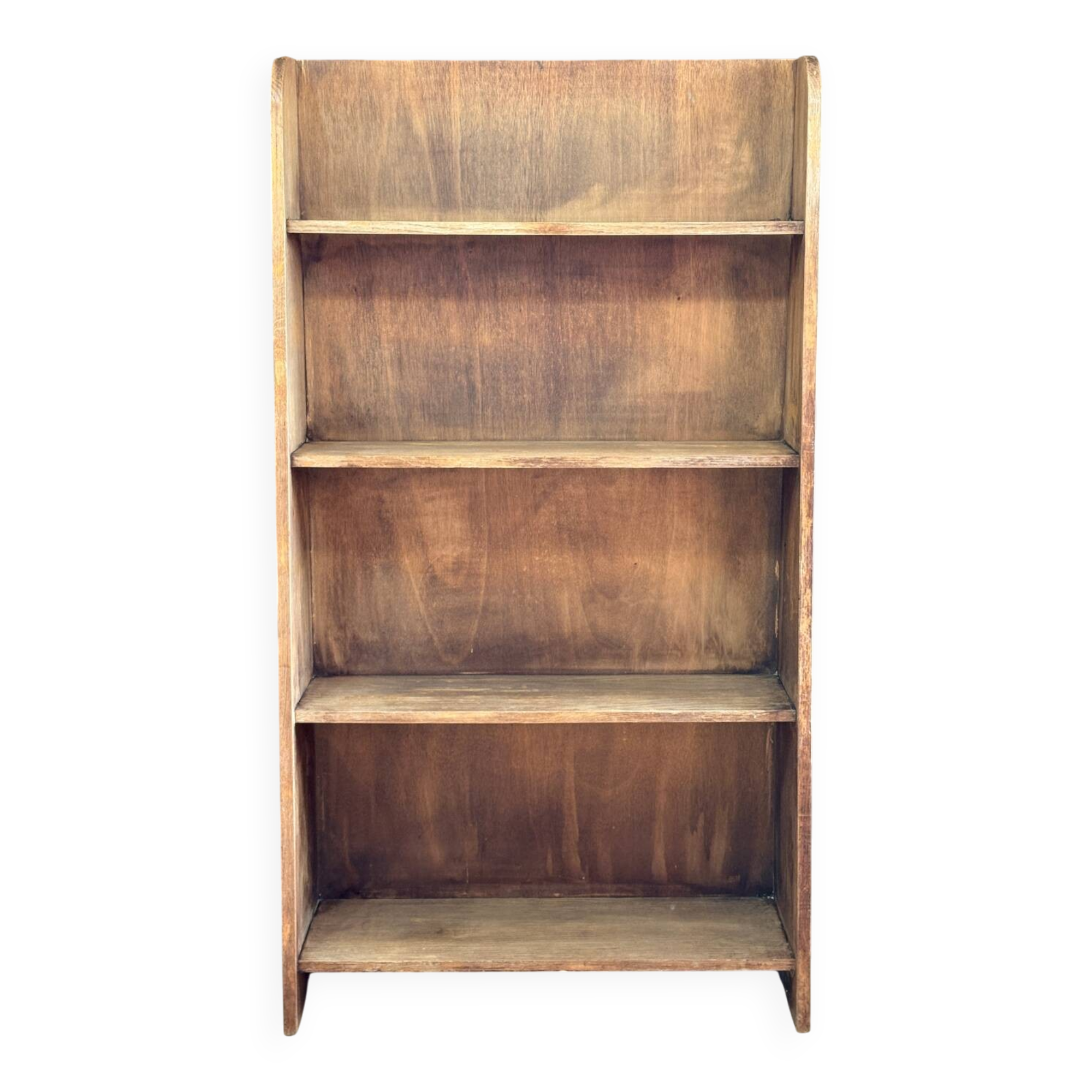 1950s raw wood bookcase
