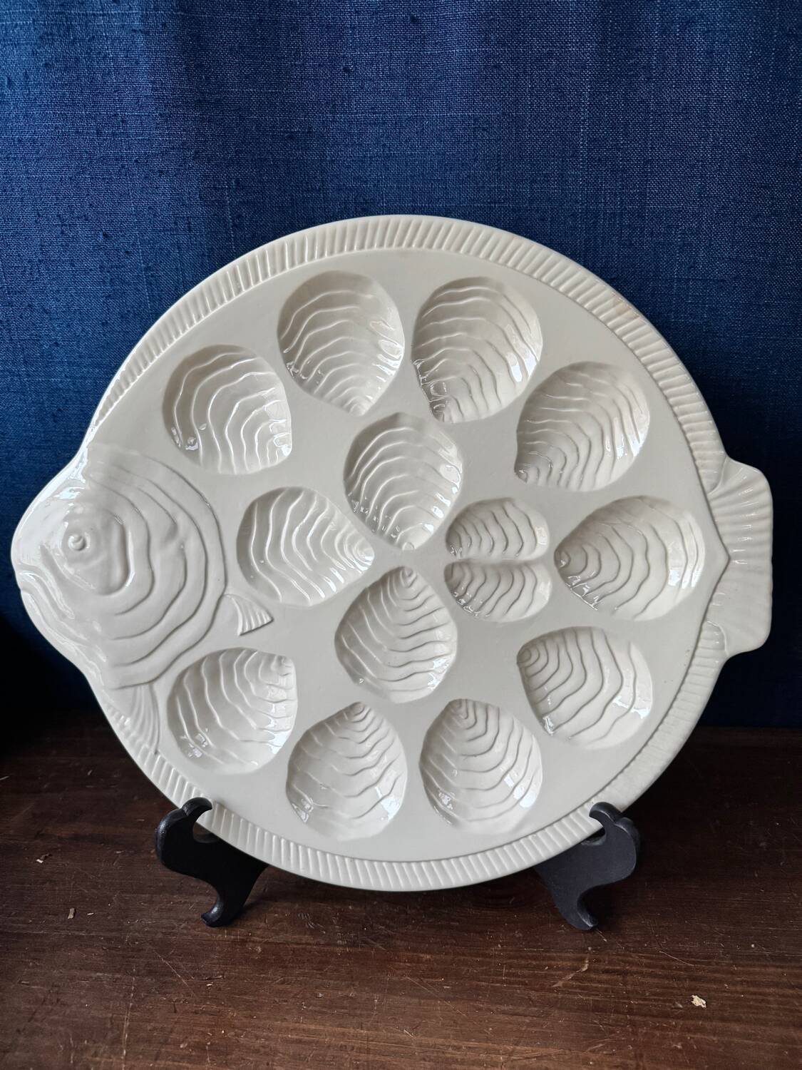 Rare Art Deco turbo oyster set Boch La Louvière 1920