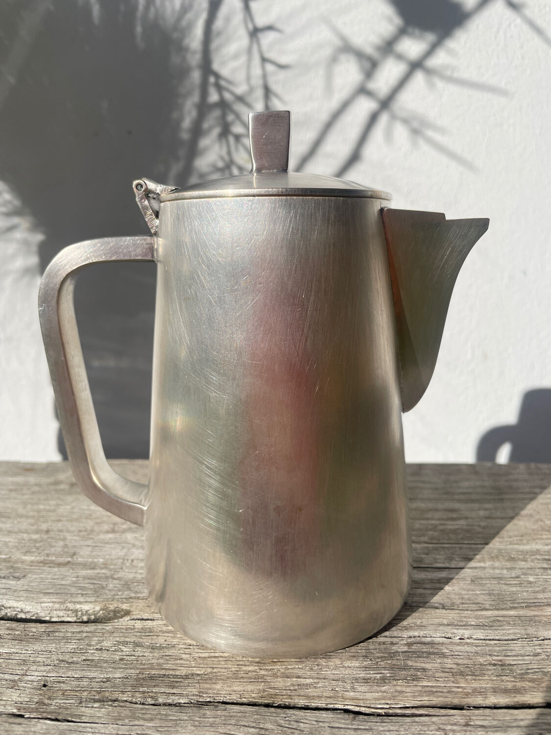 Art Deco silver-plated metal teapot