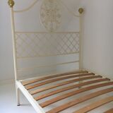 Ivory metal bed