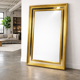 Miroir vintage en bois doré XL, années 1970