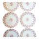 6 plates Terre de Fer Gien Garland of Roses