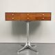 Rare petite commode avec 6 tiroirs, en bois de teck avec base en chrome par George Nelson pour Herman Miller, États-Unis, années 1950.