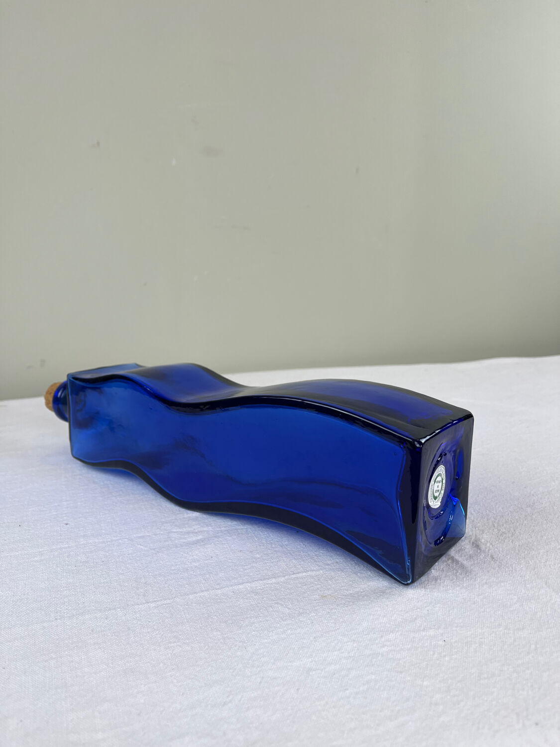Large cobalt blue bottle