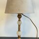 Vintage marble and velvet metal lamp