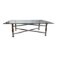 Large liftable/modular coffee table "Up & Down" vintage – Italian design glass & chrome