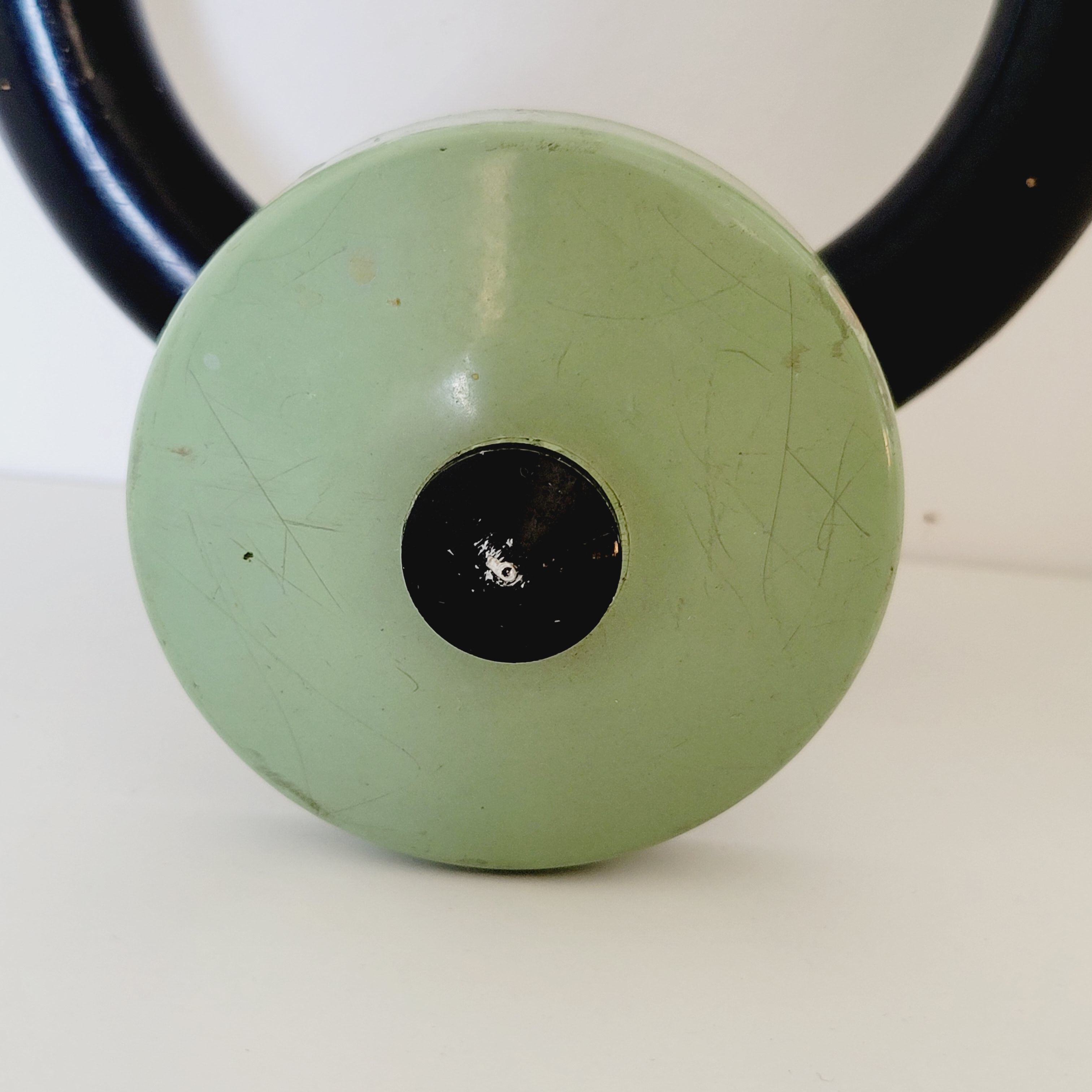 Coat rack with 3 hooks in black and green metal vintage Roger Feraud