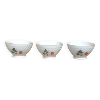 Set of 3 Sarreguemines bowls model 8