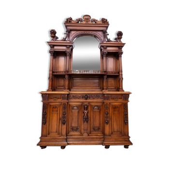 Exceptional figural sideboard, France, ca. 1880.