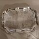 Large english silver metal tray