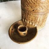 Vase bougeoir en grès