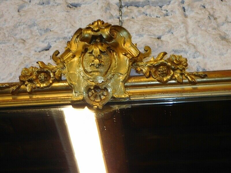 Miroir doré du XIX ème siècle 159cm x 114 cm