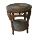 Side round table in rattan