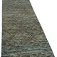 Handwoven Turkish Rustic 86 cm x 343 cm Blue Wool Runner Carpet