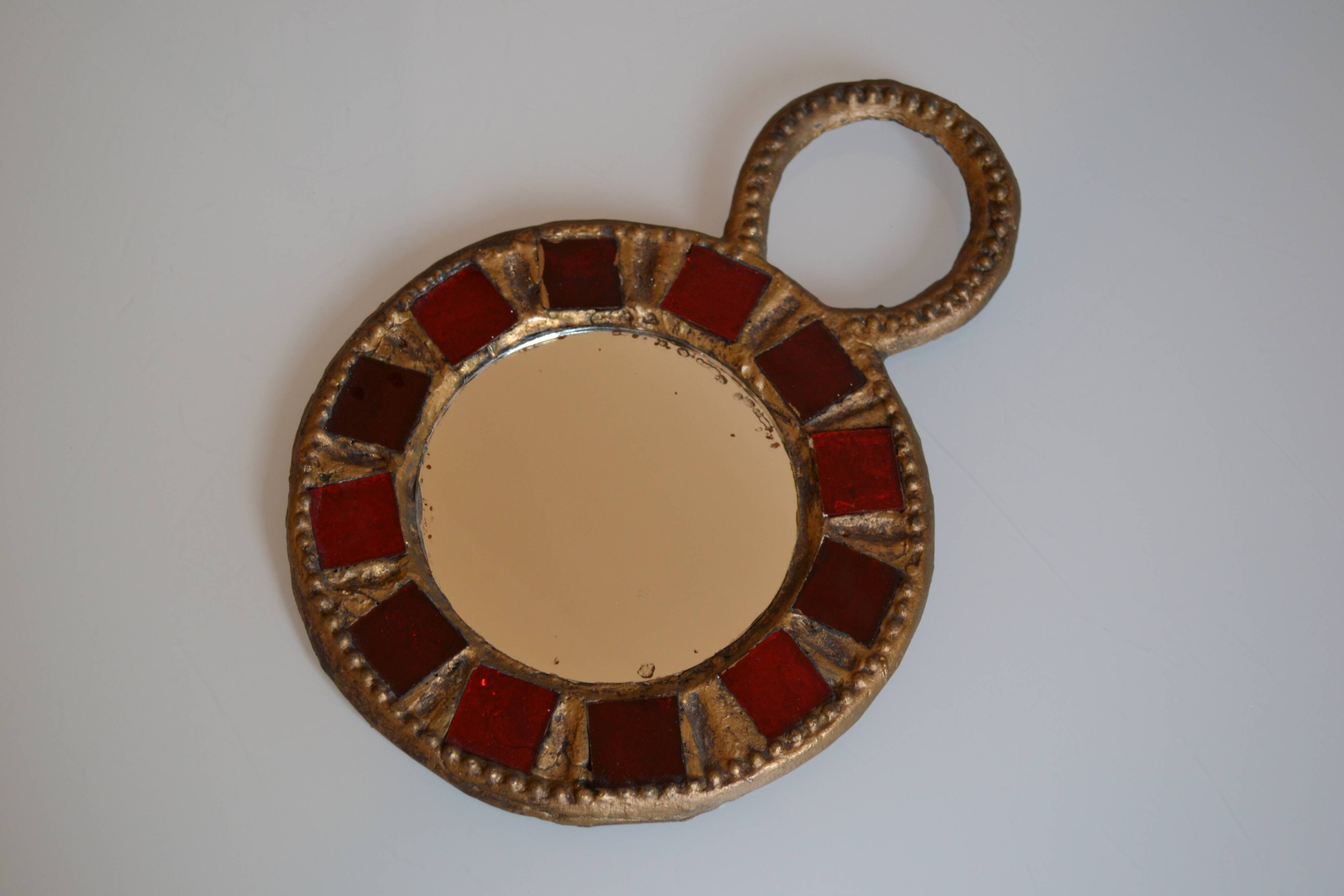 Glass and lead mirror by Irena Jaworska